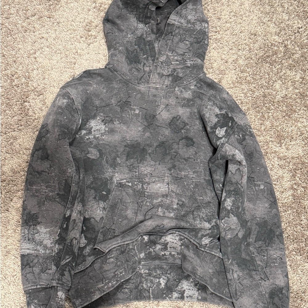 Abercrombie & Fitch Women's Gray Patterned Hoodie